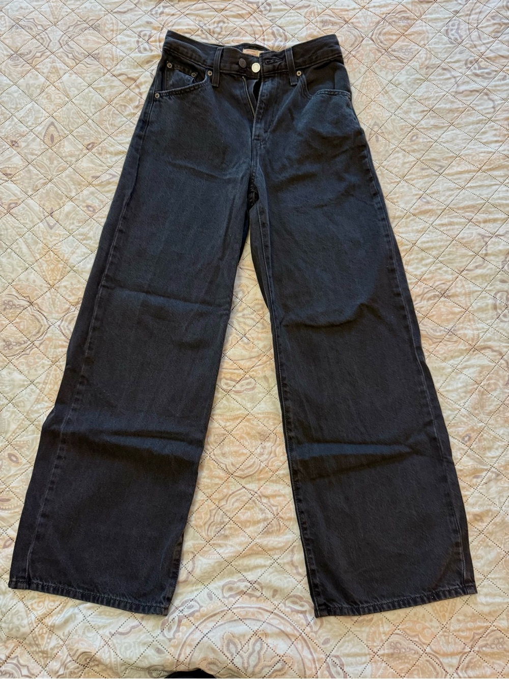Levi's Cinch Baggy Jeans Black Wide Leg Jeans